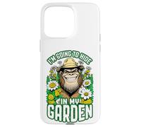 Carcasa para iPhone 15 Pro MAX Bigfoot Gardener Hide In My Garden Flores de jardinería Divertidas
