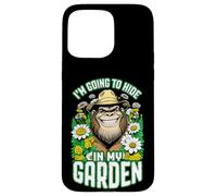 Carcasa para iPhone 15 Pro MAX Bigfoot Gardener Hide In My Garden Flores de jardinería Divertidas