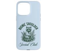 Carcasa para iPhone 15 Pro MAX Bionic Shoulder Social Club Raccoon Lesiones Recuperación Divertido