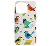 Carcasa para iPhone 15 Pro MAX Bird Art Mid Century Midcentury Retro Atomic Age Space