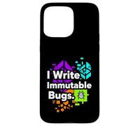 Carcasa para iPhone 15 Pro MAX Blockchain Developer Funny I Write Immutable Bugs