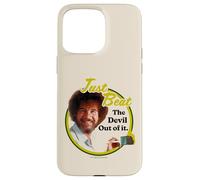 Carcasa para iPhone 15 Pro MAX Bob Ross Just Beat The Devil out of It