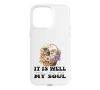 Carcasa para iPhone 15 Pro MAX Bonita Cesta Cristiana con Gatitos de It Is Well with My Soul