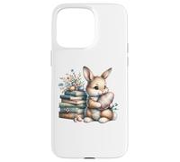 Carcasa para iPhone 15 Pro MAX Bookish Easter Bunny Reading Book Every Bunny Loves to Read