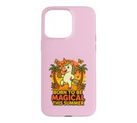 Carcasa para iPhone 15 Pro MAX Born to Be Magical Summer Vibes Piña Unicornio