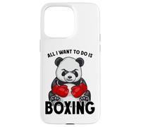 Carcasa para iPhone 15 Pro MAX Boxeador de Oso Lindo Boxeador con Texto en inglés All I Want To Do