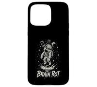 Carcasa para iPhone 15 Pro MAX Brain Rot Astronaut Graphic Surrealista Space Gamer Meme Gift