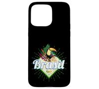 Carcasa para iPhone 15 Pro MAX Brasil tucán Retro Samba Carnaval Recuerdo Vintage