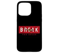 Carcasa para iPhone 15 Pro MAX Break The Rules Wild Tiger Quotes Illustration Graphic