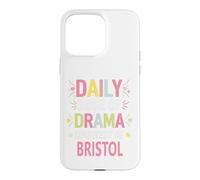 Carcasa para iPhone 15 Pro MAX Bristol Personalized Name Funny Cute Custom Bristol Name