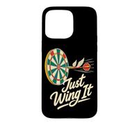 Carcasa para iPhone 15 Pro MAX Broma de Dardos voladores de Just Wing It Darts League