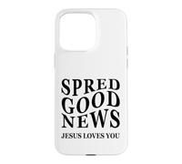 Carcasa para iPhone 15 Pro MAX Buenas Noticias Jesus Loves You Inspiring Christian Back Print