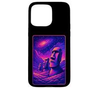 Carcasa para iPhone 15 Pro MAX Cabezas Moai Isla de Pascua - Arte de la Galaxia Alienígena Rapa NUI