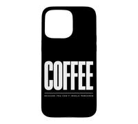 Carcasa para iPhone 15 Pro MAX Café Porque no Puedes inhalar panqueques Broma Divertida