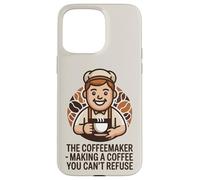 Carcasa para iPhone 15 Pro MAX Cafetera Cafetera Amante Barista Latte Brewing