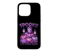 Carcasa para iPhone 15 Pro MAX Calabazas de búho púrpura de Halloween Spooky Is My Favorite Season