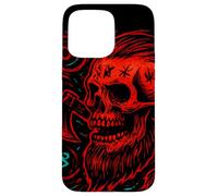 Carcasa para iPhone 15 Pro MAX Calavera vikinga y Hacha