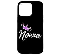 Carcasa para iPhone 15 Pro MAX Caligrafía Italiana Nonna Abuela Abuela Rosa Corona