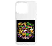 Carcasa para iPhone 15 Pro MAX Camiseta con máscara de Mardi Gras para Fiesta de Carnaval Let The Good Times Roll