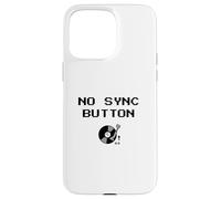 Carcasa para iPhone 15 Pro MAX Camiseta de DJ sin botón de sincronización, Eslogan Retro de Vinilo para Tocadiscos