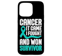 Carcasa para iPhone 15 Pro MAX Cáncer Llegó Luché Y Gané Sobreviviente