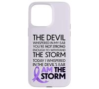Carcasa para iPhone 15 Pro MAX Cancer Warriors I Am The Storm, I Will Survive and Beat It