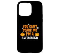 Carcasa para iPhone 15 Pro MAX Can't Scare Me I'm a Swimmer Halloween Scary Swim Team
