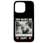 Carcasa para iPhone 15 Pro MAX Capybara Selfie Make Me Capy Hombres Mujeres Niños