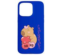 Carcasa para iPhone 15 Pro MAX Capybara Valentine XO Love Hearts Día de San Valentín