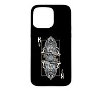 Carcasa para iPhone 15 Pro MAX Carta de Tarot astrológico con Calavera de Zombi Egipcio Malvado del Rey faraón
