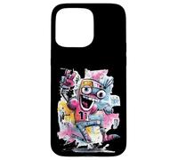 Carcasa para iPhone 15 Pro MAX Cartel gráfico con Personajes Pop de Happy Robot Peace Graffiti