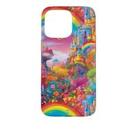 Carcasa para iPhone 15 Pro MAX Castillo Rainbow Fairytale Magical Princess Design