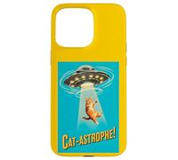 Carcasa para iPhone 15 Pro MAX Cat-astrophe! - Póster de la película Vintage Retro de platillo Volador OVNI