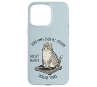 Carcasa para iPhone 15 Pro MAX Cat On Record Player Imagina Que tu opinión no Importa