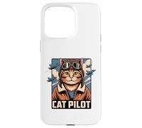 Carcasa para iPhone 15 Pro MAX Cat Pilot Aviator Estilo Vintage