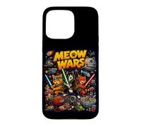 Carcasa para iPhone 15 Pro MAX Cats Fight, Space Cats Illustration Graphic Cartoon