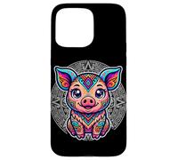 Carcasa para iPhone 15 Pro MAX Cerdo Azteca Mexicano Civilización Antigua Mitología Arte Diseño