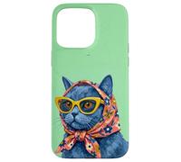 Carcasa para iPhone 15 Pro MAX Chartreux Fashion Cats - Portada de Revista, diseño de Gatos