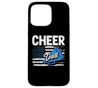 Carcasa para iPhone 15 Pro MAX Cheer Dad porrista del Día del Padre de la Bandera Estadounidense