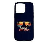 Carcasa para iPhone 15 Pro MAX Chef Off Duty Cool Sunset Beach Gafas de Sol Cocinar