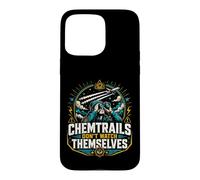 Carcasa para iPhone 15 Pro MAX Chemtrails no se Ven a sí mismos Humor de conspiración Divertido