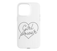 Carcasa para iPhone 15 Pro MAX Chica Poder Corazón Amor Mujeres poderosas Fuerte Empoderar Mujer