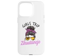 Carcasa para iPhone 15 Pro MAX Chicas a Juego Viaje Zihuatanejo México moño desordenado