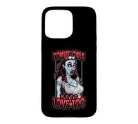 Carcasa para iPhone 15 Pro MAX Chicas Zombies Necesitan Amor Demasiado Divertido Halloween Pop Art Dead Girl