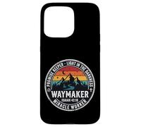 Carcasa para iPhone 15 Pro MAX Christian Waymaker Promise Keeper Isaías 42:16 Diseño Retro