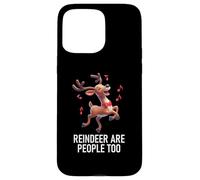 Carcasa para iPhone 15 Pro MAX Christmas Xmas Reindeer Are People Too Funny Dancer