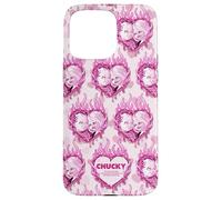 Carcasa para iPhone 15 Pro MAX Chucky and Tiffany Flaming Hearts All-Over Print