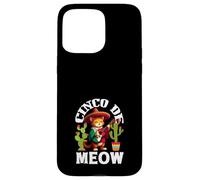 Carcasa para iPhone 15 Pro MAX Cinco De Meow Cat Mexican Mexican Mexico Heritage Cinco De Mayo