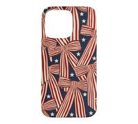 Carcasa para iPhone 15 Pro MAX Cinta de Coqueta estética Azul Rojo Blanco Arco Bandera Americana
