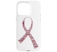 Carcasa para iPhone 15 Pro MAX Cinta de curación de Amor con Esperanza de Conciencia sobre el cáncer de mieloma múltiple